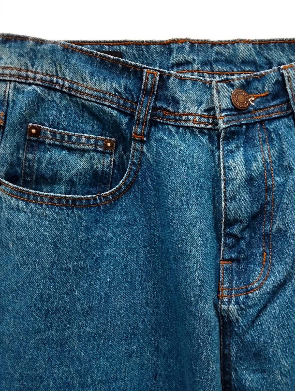 Turbo Loose Baggy Jeans – Premium Medium Blue Wash | 100% Cotton Denim | Street Style Baggy Fit