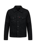 ICON Denim Trucker Jacket – Original Jet Black & Stone Blue | Premium Heavyweight Soft Denim | Black Buttons