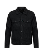 ICON Denim Trucker Jacket – Original Jet Black & Stone Blue | Premium Heavyweight Soft Denim | Black Buttons