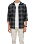 Men's Casual Check Shirt – Black | Soft Flannel | Full Sleeves