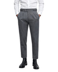 Old Money Italian Signature Gurkha Pants - Slate Grey