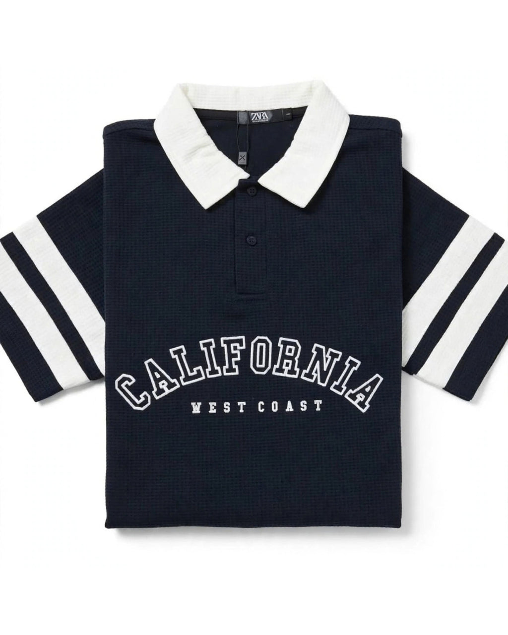 Men's Premium Waffle Knit Polo Shirt - California West Coast | Raiha