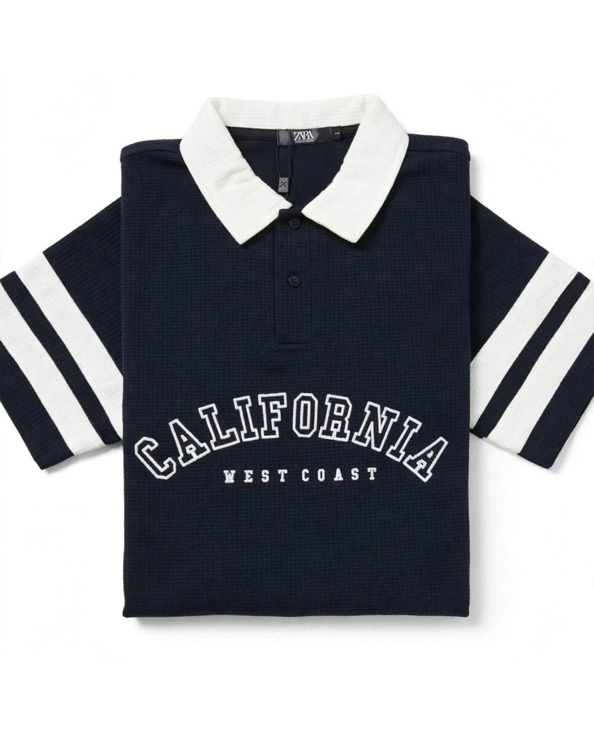 Men's Premium Waffle Knit Polo Shirt - California West Coast | Raiha