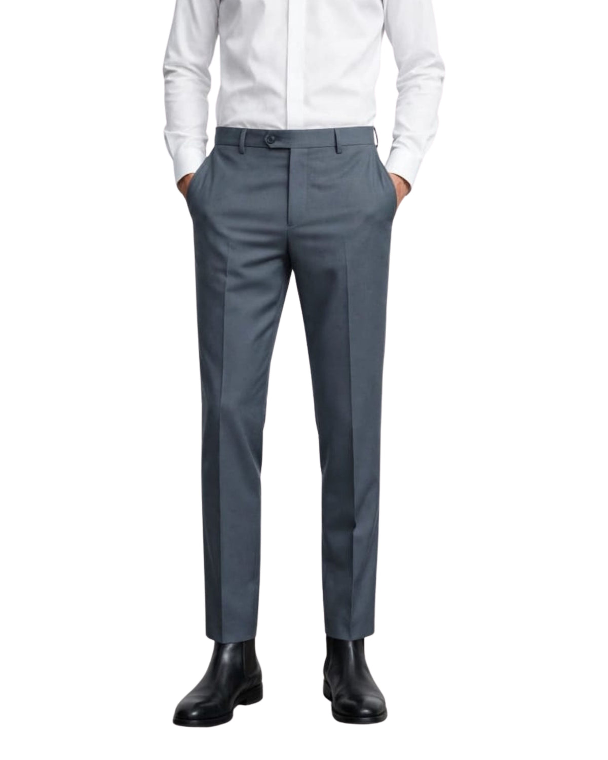Black Studio Men's Premium Formal Dress Pant - 4 Colors (Black, Navy, Steel Grey, Light Grey)