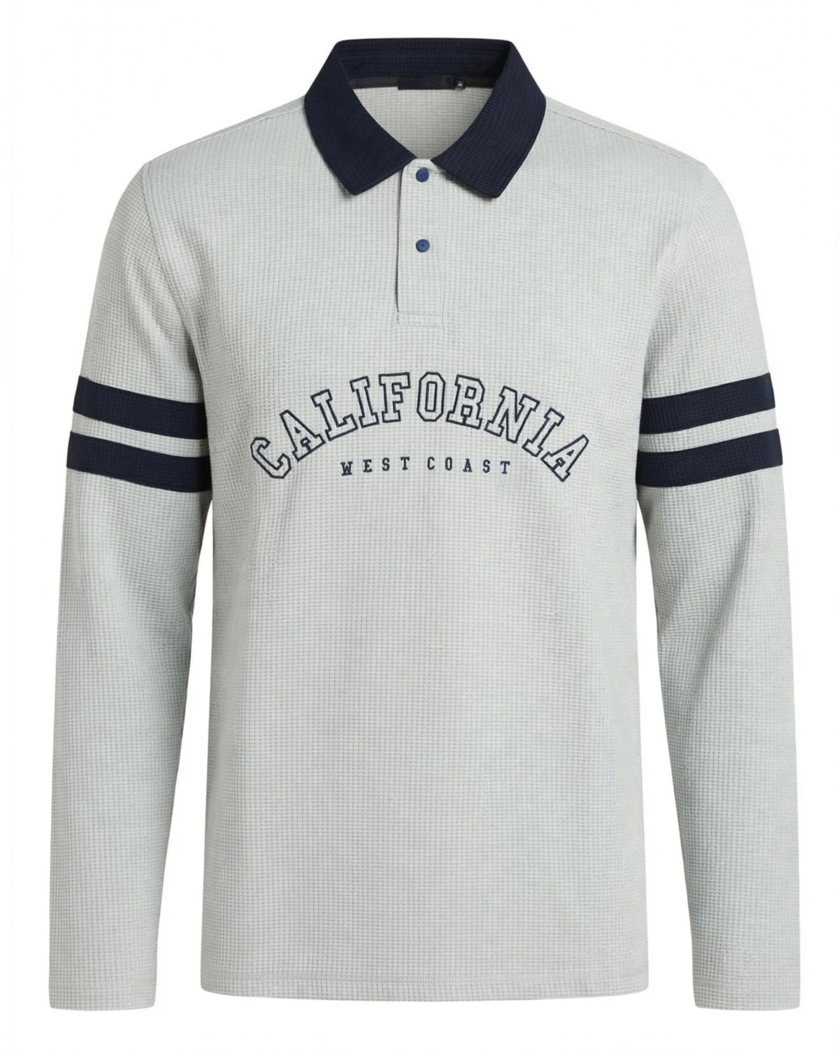 Men's Premium Waffle Knit Polo Shirt - California West Coast | Raiha