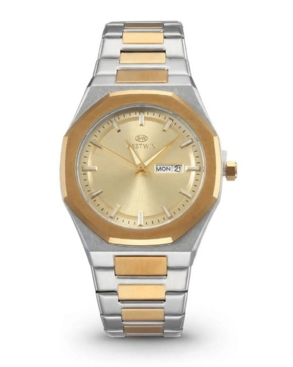 BESTWIN Champagne Gold Edition – Two-Tone Luxury Watch | Day-Date | For Men