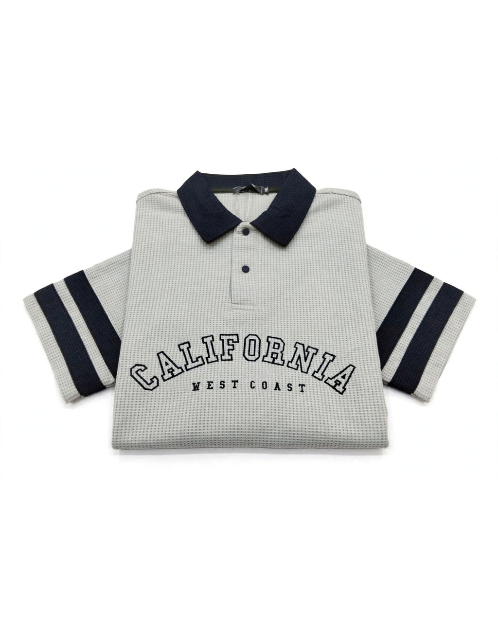 Men's Premium Waffle Knit Polo Shirt - California West Coast | Raiha