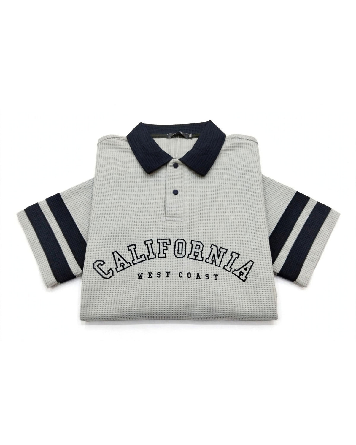Men's Premium Waffle Knit Polo Shirt - California West Coast | Raiha
