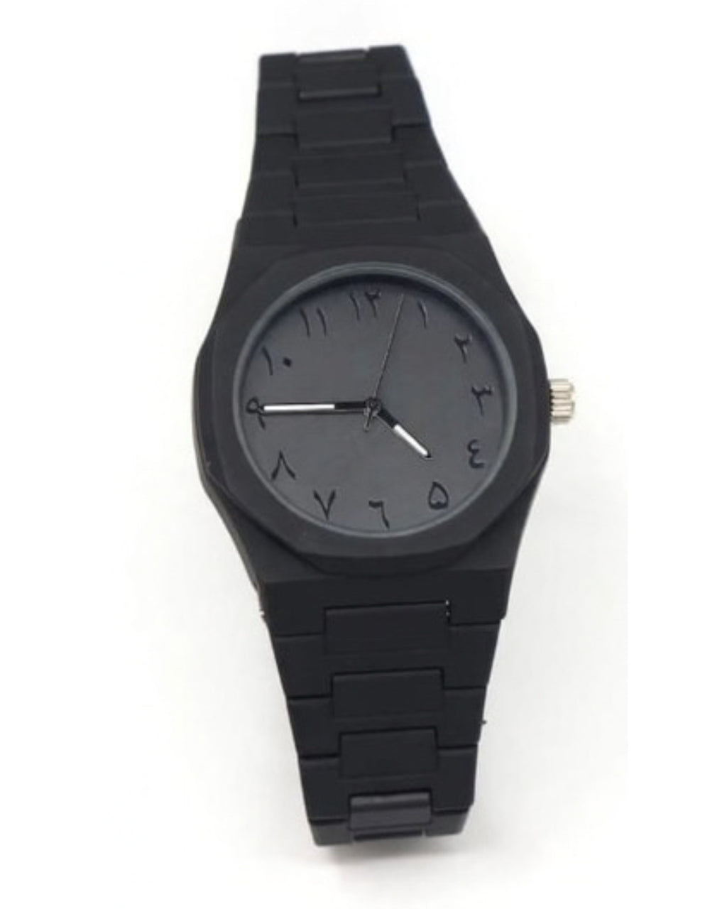 Arabic Aura Black Watch - Premium Matte Black Stainless Steel | Luxury Islamic Dial For Men