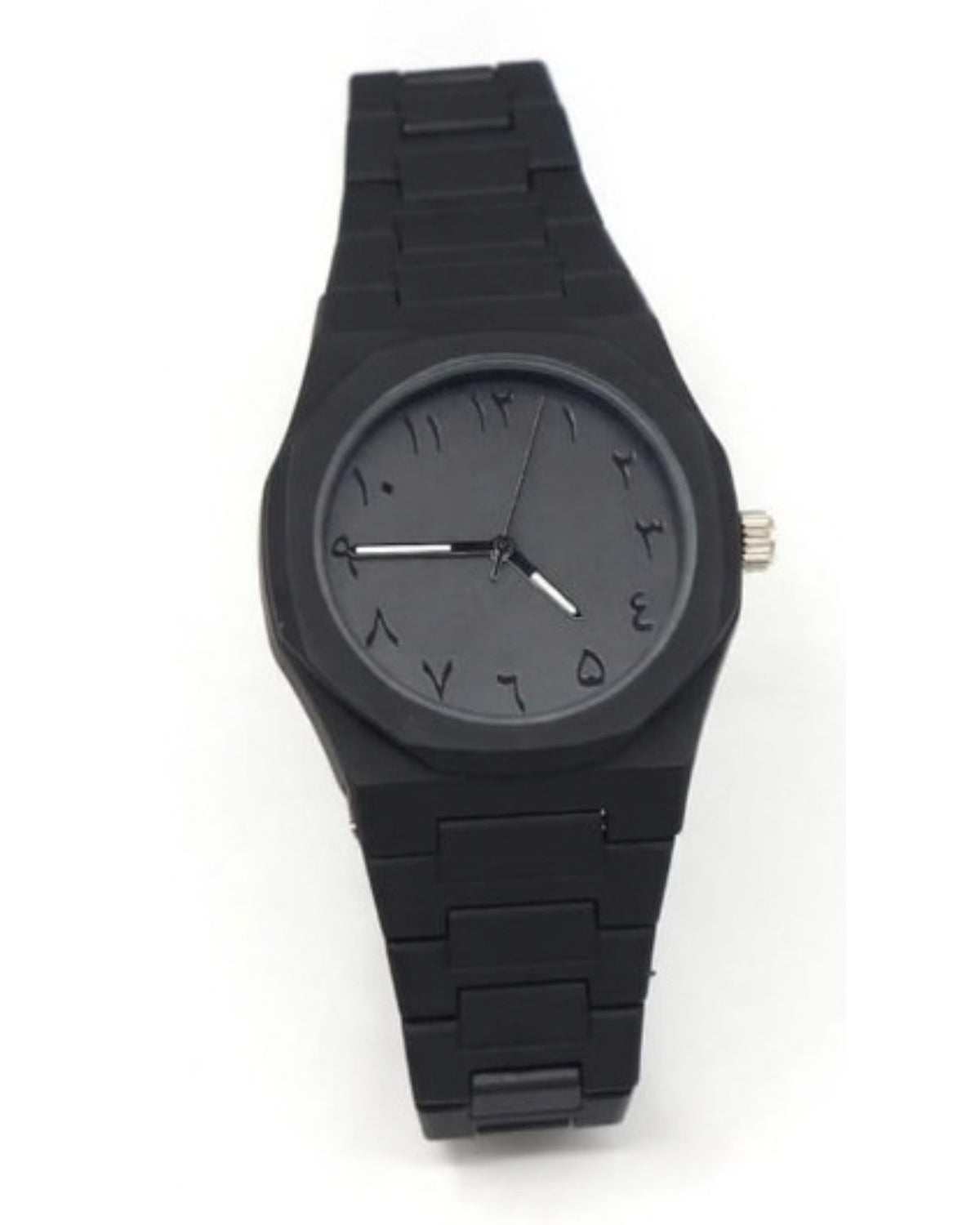 Arabic Aura Black Watch - Premium Matte Black Stainless Steel | Luxury Islamic Dial For Men