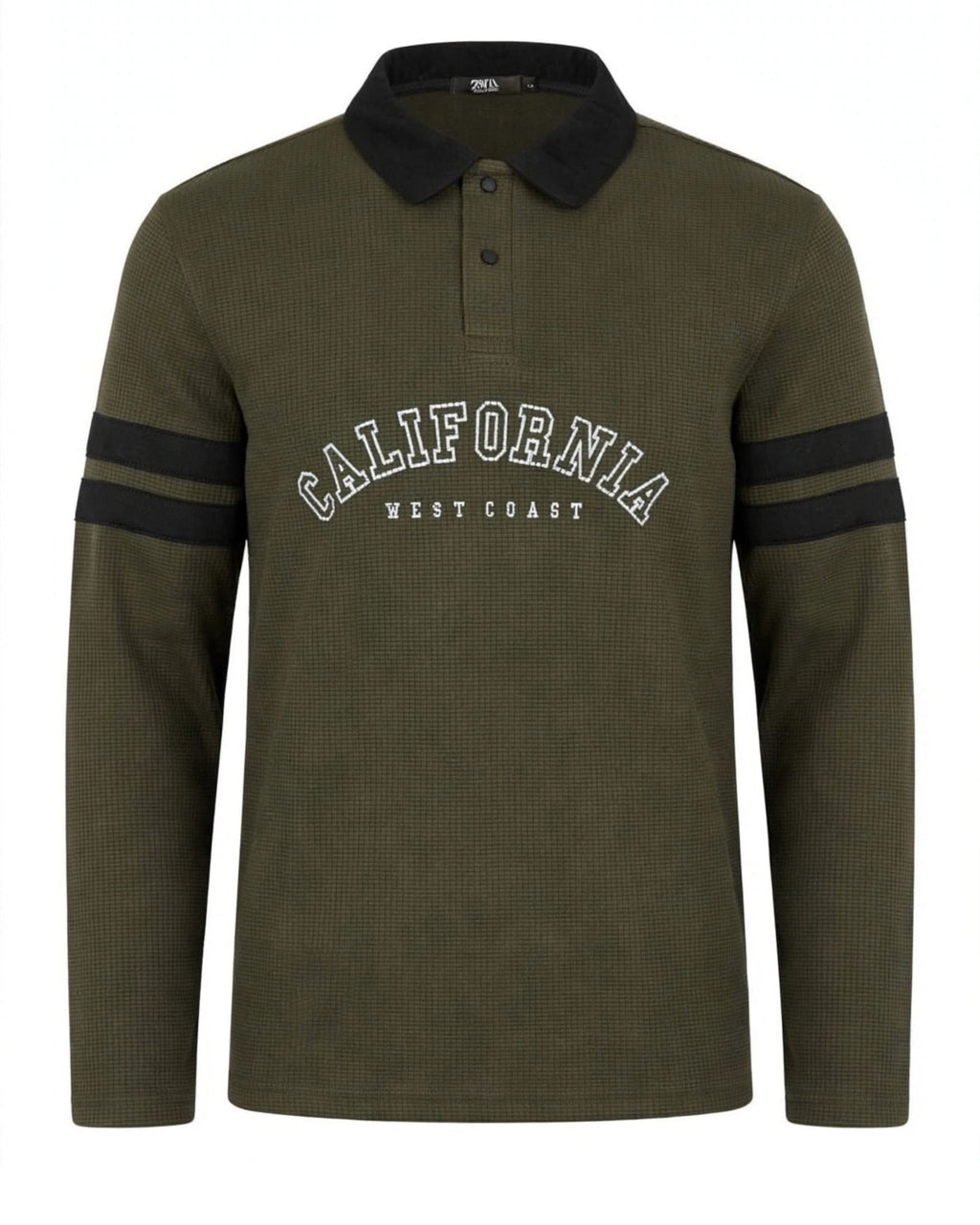 Men's Premium Waffle Knit Polo Shirt - California West Coast | Raiha
