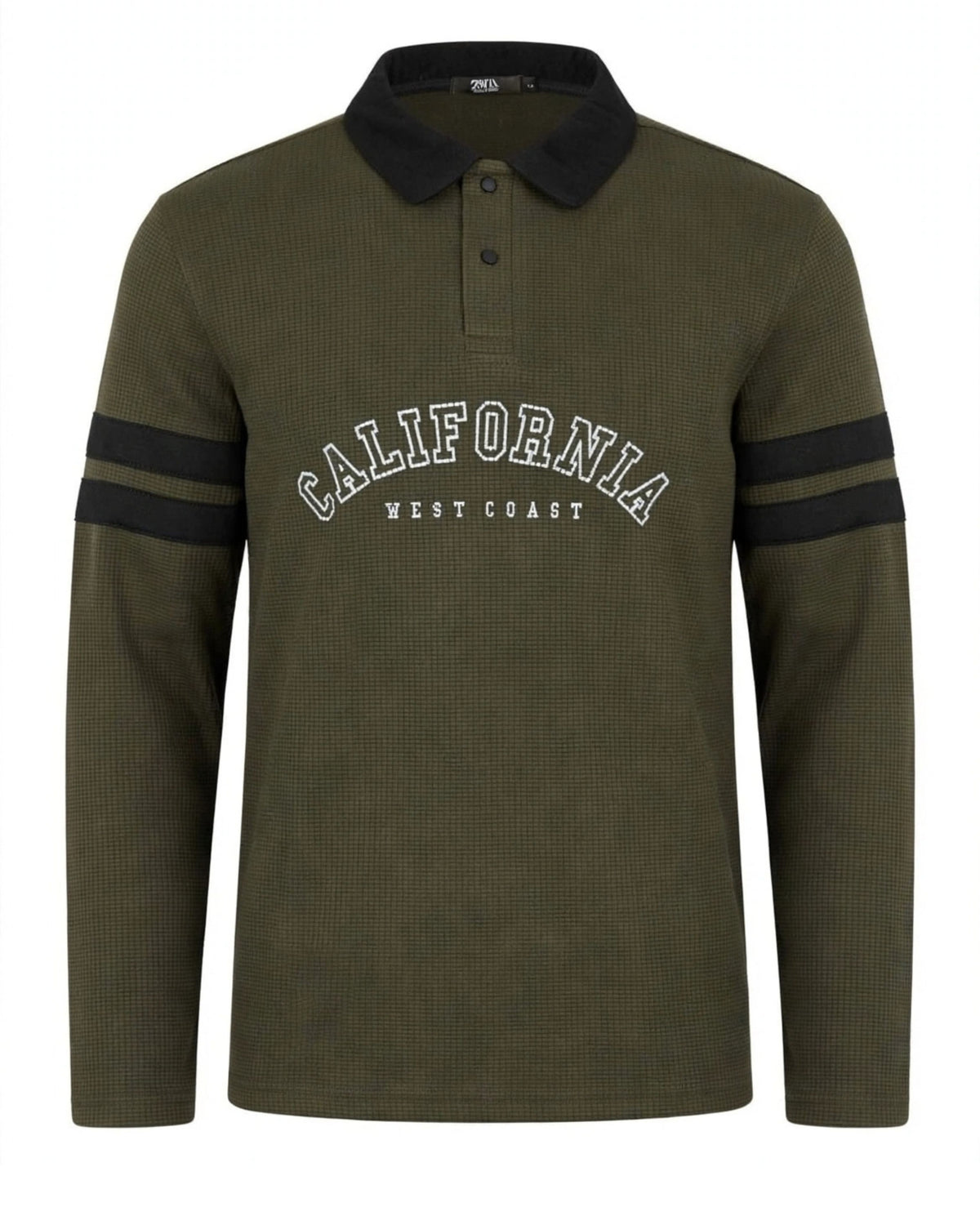 Men's Premium Waffle Knit Polo Shirt - California West Coast | Raiha