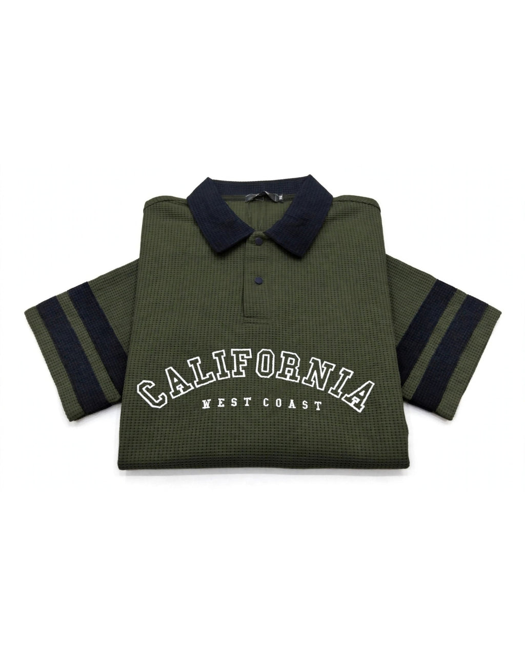Men's Premium Waffle Knit Polo Shirt - California West Coast | Raiha
